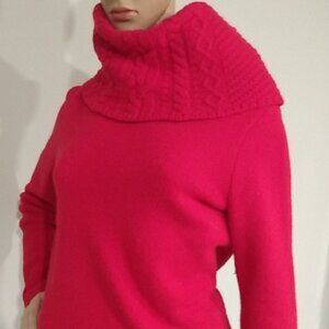 Rugby Ralph Lauren, Angora Rabbit & Merino Cable Knit Cowl Neck Sweater